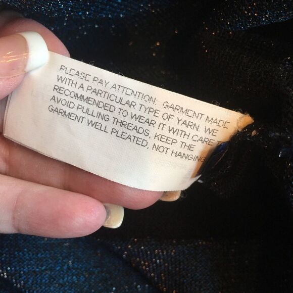 SAKS NAVY Sparkle Top w Blue Tulle Hem - Picture 7 of 8